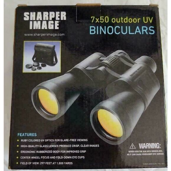 Sharper Image 7x50 Outdoor UV Binoculars w/Carrying Case - Picture 2 of 4